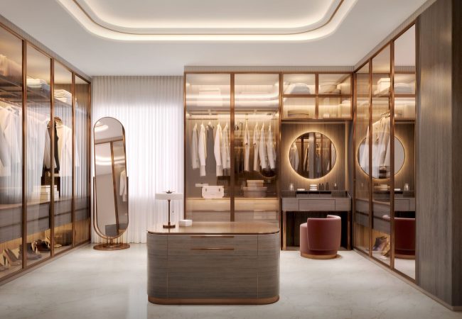 Island Being a seamless fusion of storage and style, these integrated spaces provide a solid centerpiece to showcase and store your accessories.